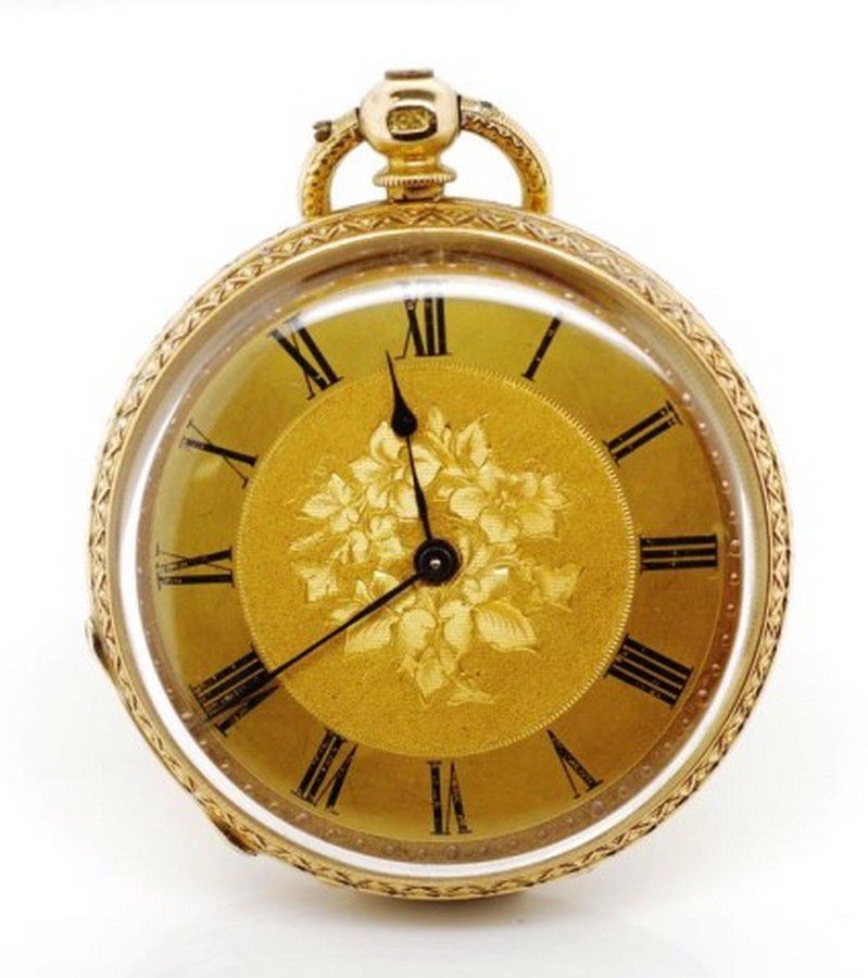 18ct Gold Ladies Open Face Watch with Watch Key - Watches - Pocket ...