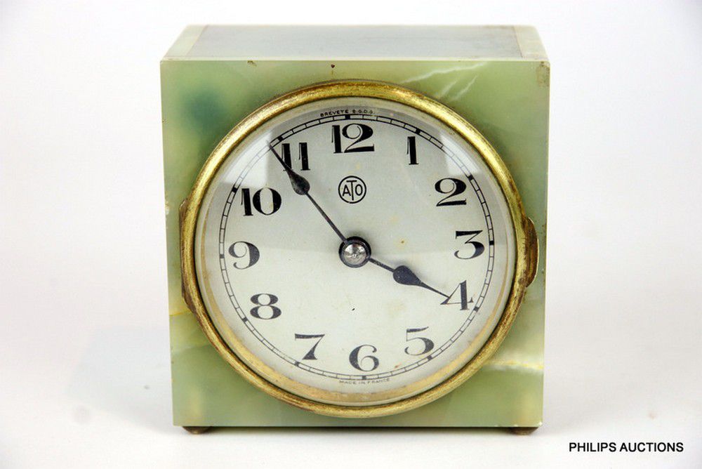 Onyx Desk Clock by Ato - 1930s Vintage - Clocks - Marble & Slate ...