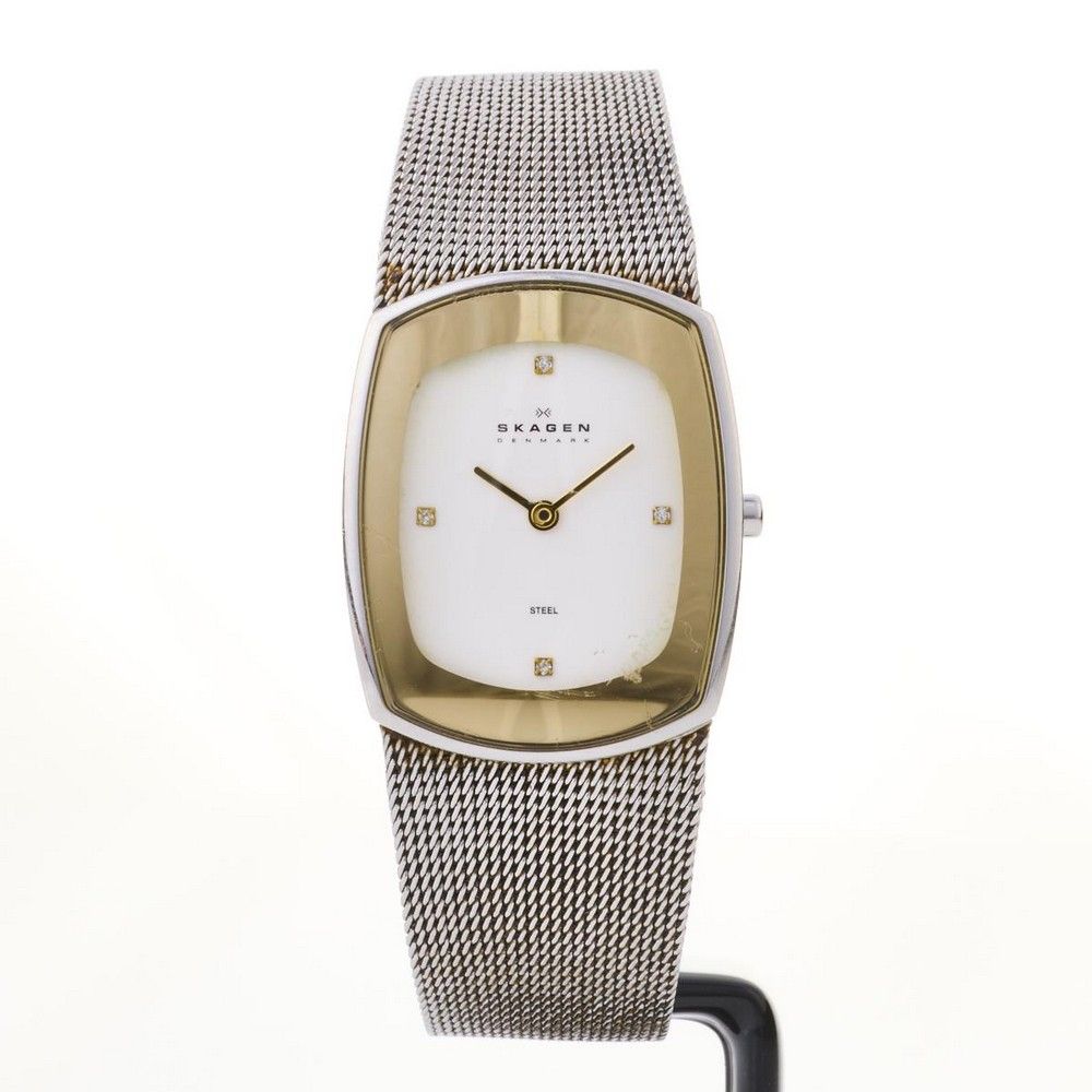 Stainless steel, 26 mm, Skagen, ladies quartz wristwatch. Model ...