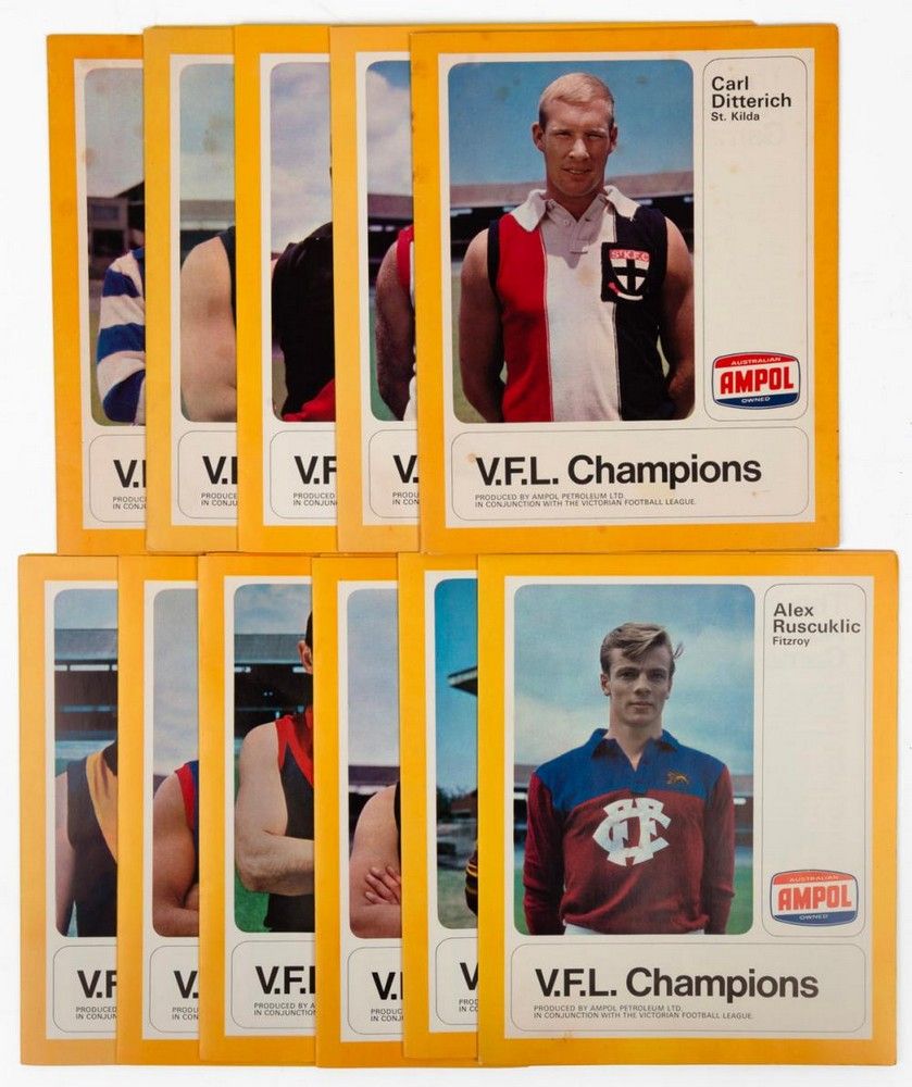 1968 Ampol VFL Champions Player Folders and Record Set - Sporting - AFL ...