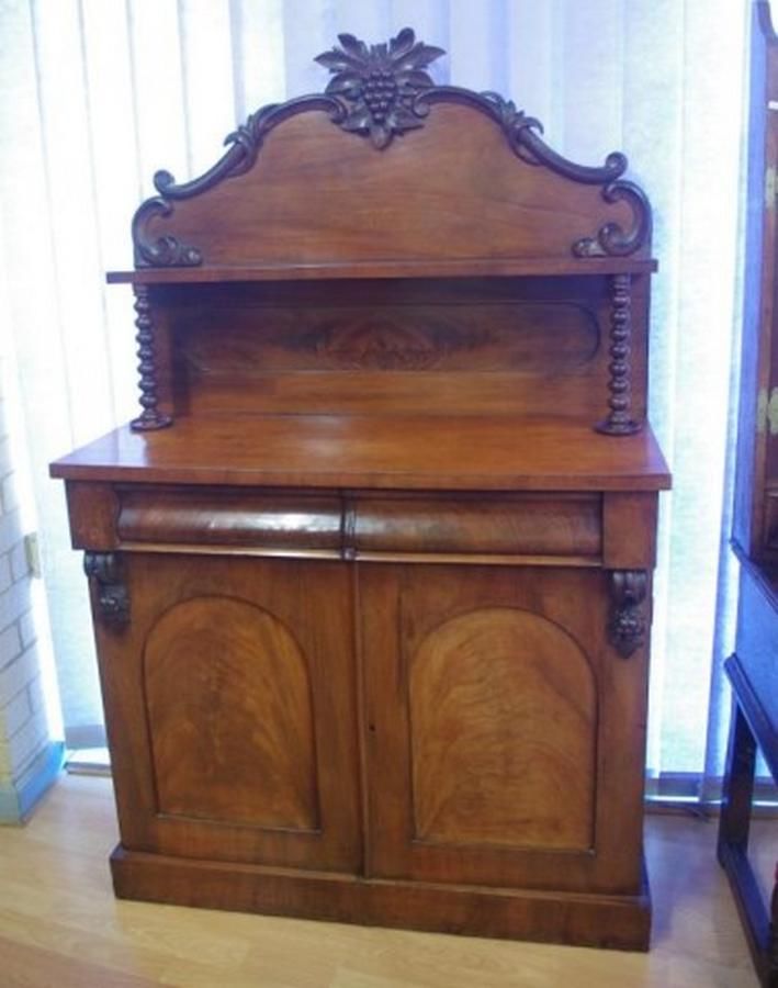 Victorian Mahogany Chiffonier with Grape Carving - Cabinets & Cupboards ...
