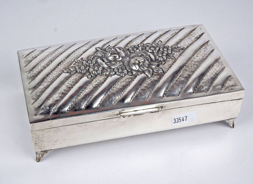 Silver and Wood Cigarette Box - Smoking Accessories - Cigar/Cigarette ...