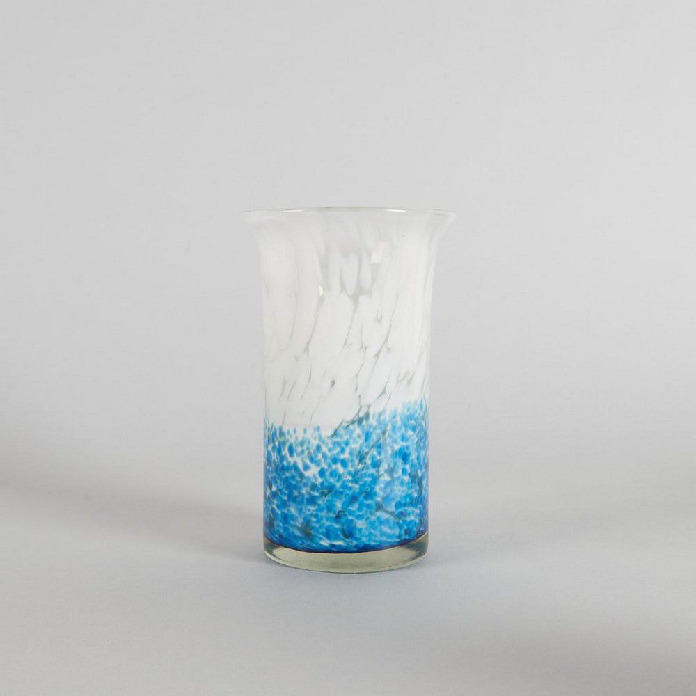 Blue and White Bubble Scandinavian Glass Vase - Scandinavian - Named ...