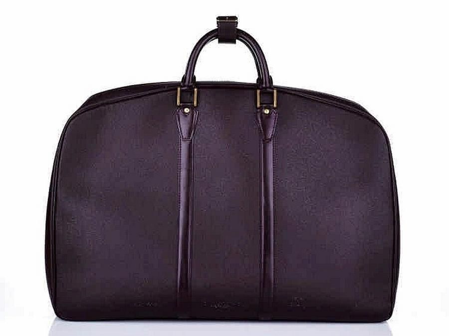 Louis Vuitton travel bag purple leather, zip closure, stamped… - Luggage & Travelling ...