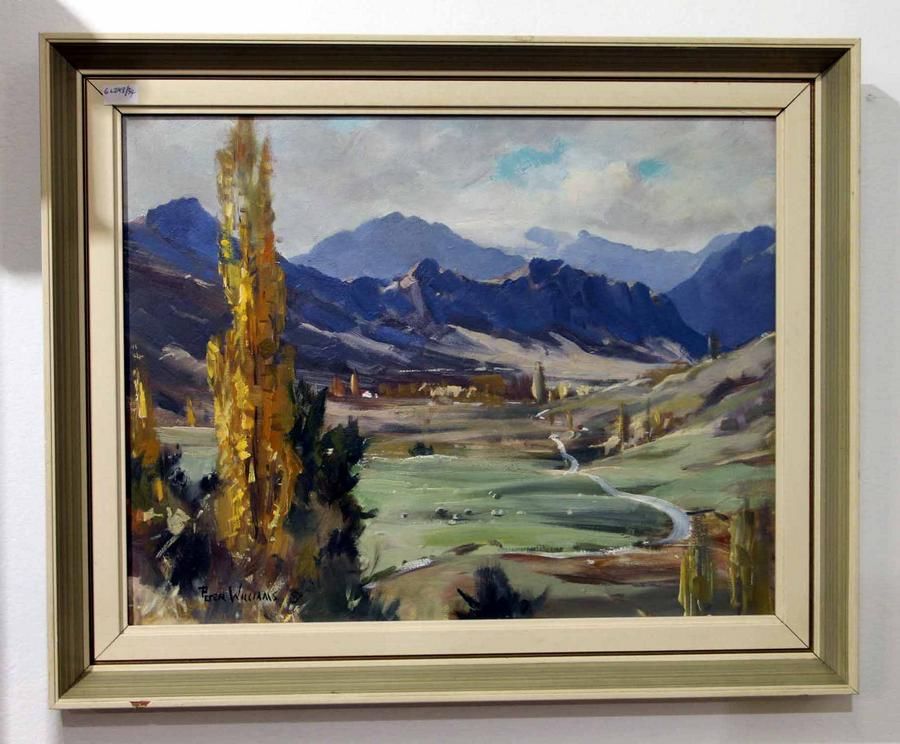 A New Zealand oil on board landscape Peter Williams