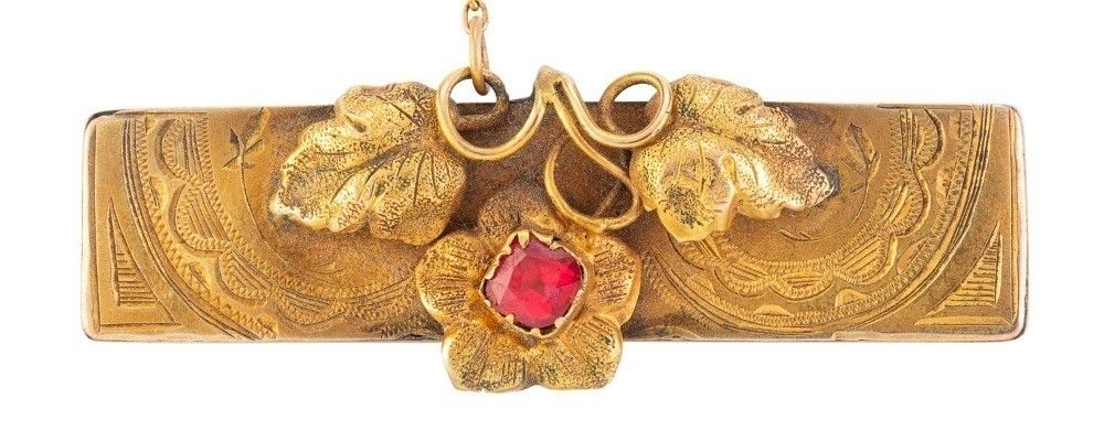 A Colonial Australian 15ct yellow gold brooch with engraved… - Brooches ...