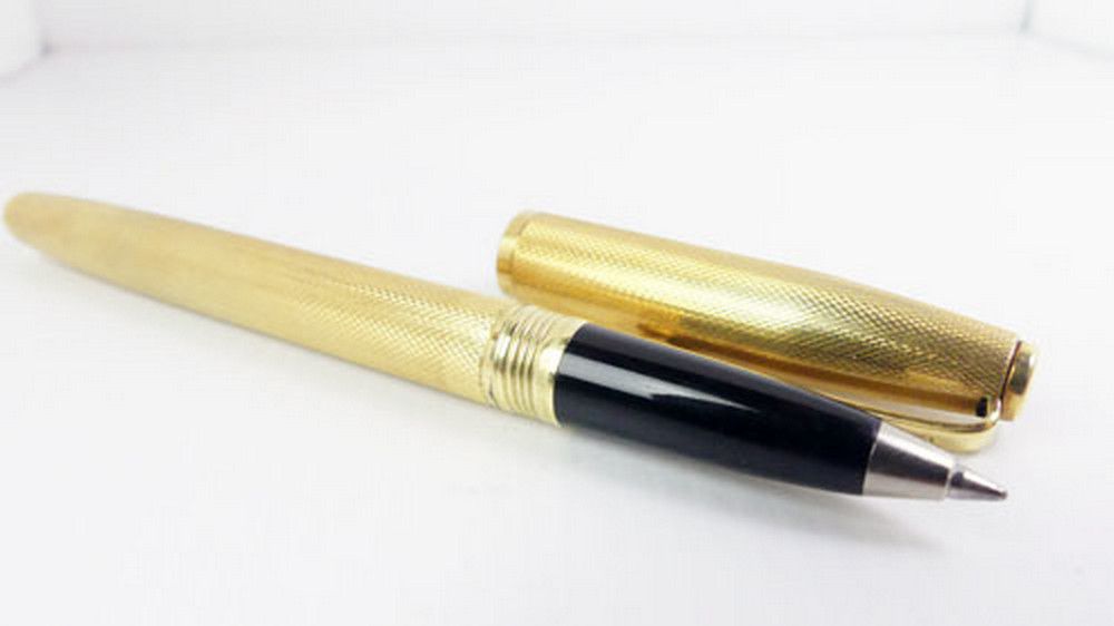 LV Gold-Tone Roller Ball Pen with Box - Writing - Pens - Recreations &  Pursuits