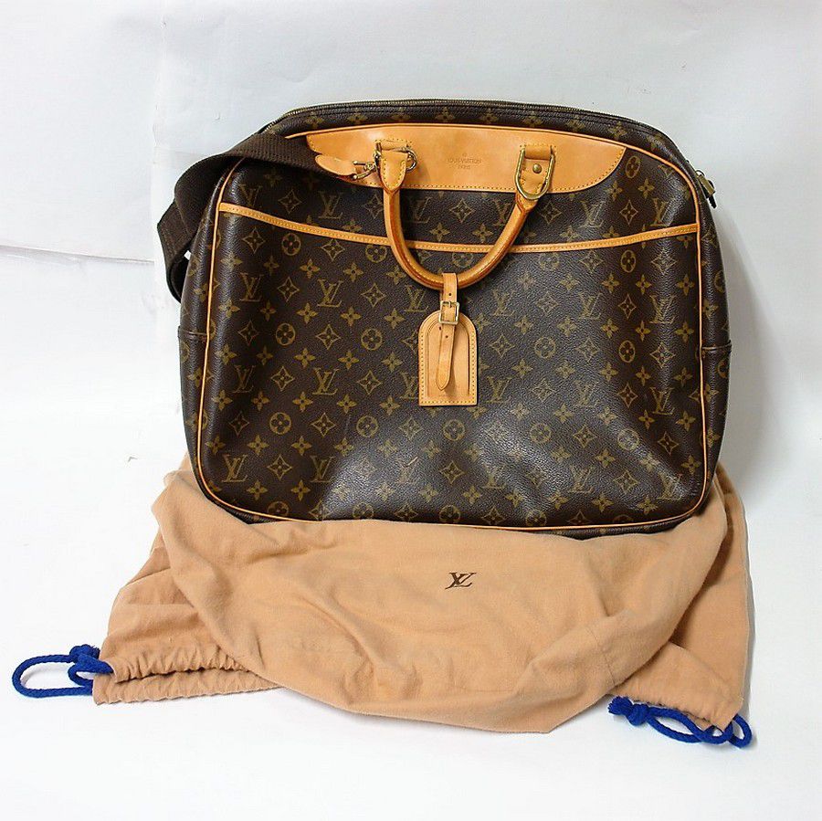 Louis Vuitton Brown Monogram Alize 24 HEURES Leather Cloth ref