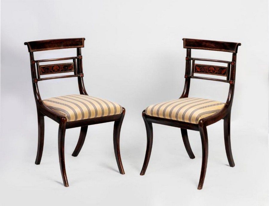 Regency Egyptian Revival Rosewood Side Chairs - Seating - Singles/Pairs ...