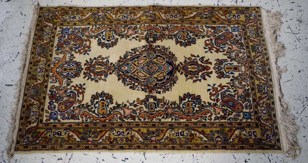 Wool Rug Eastern Tan Eastern Wool Rug - 155cm x 100cm - Rugs & Carpets - Textiles & Fabrics
