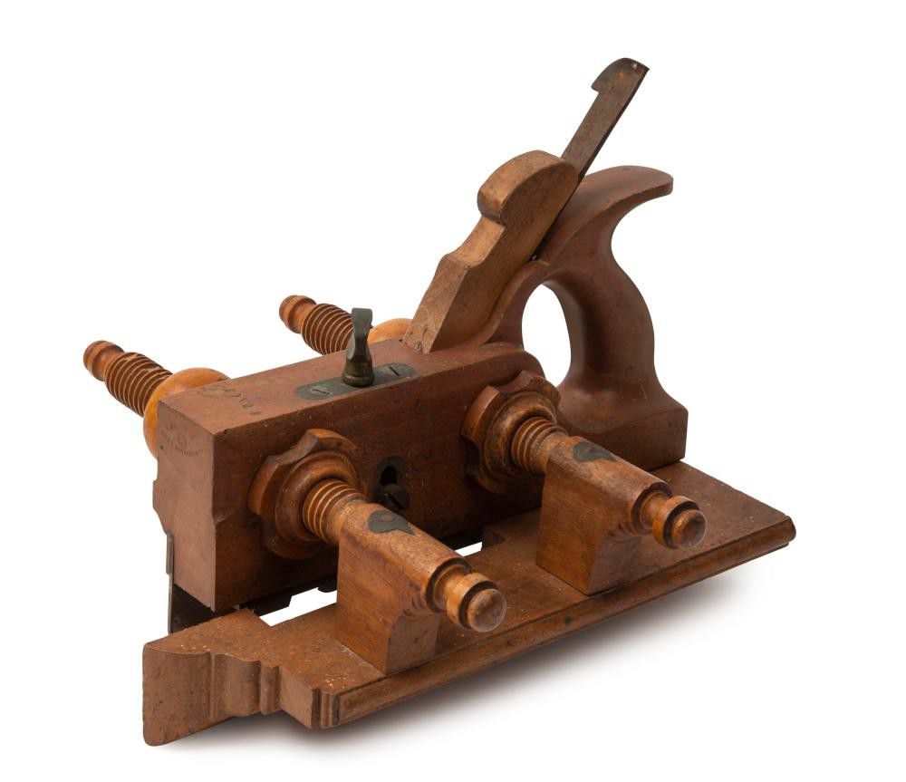 19th-century-wooden-plough-plane-with-no-9-stamp-tools-woodworking