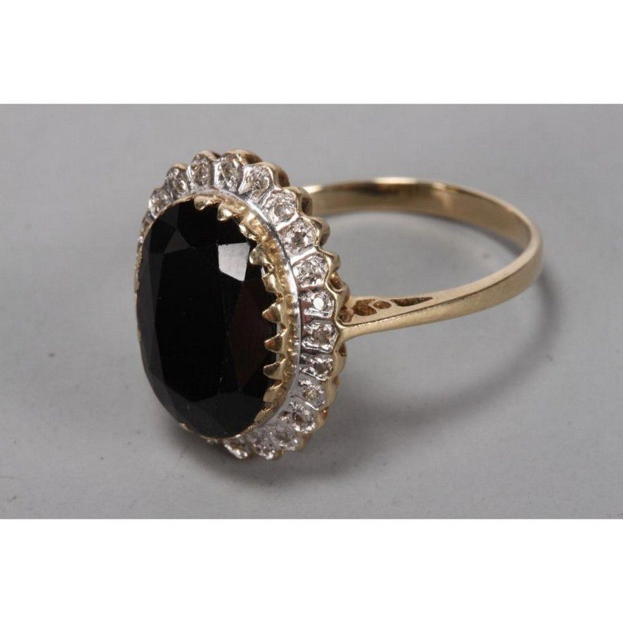 Sapphire and Diamond Gold Dress Ring Rings Jewellery