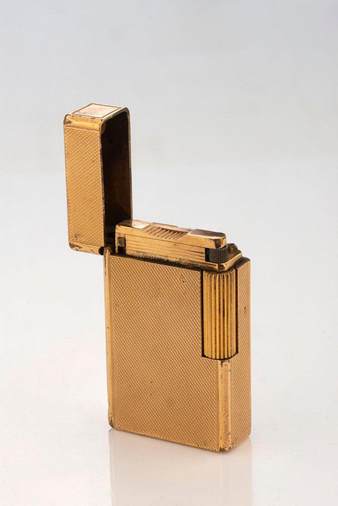 Vintage Dupont Gold Finish Cigarette Lighter - 6cm High - Smoking ...