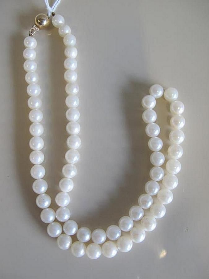 9ct Gold Pearl Necklace with Clasp - Necklace/Chain - Jewellery