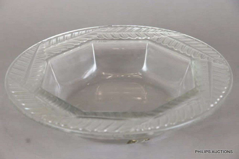 Lalique Fern Leaf Crystal Bowl - French - Glass
