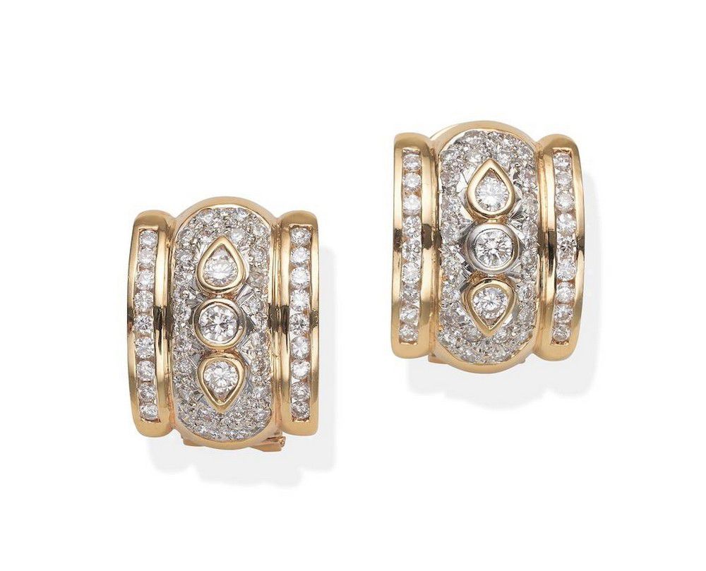 Ct Diamond Earrings In Ct Gold Earrings Jewellery