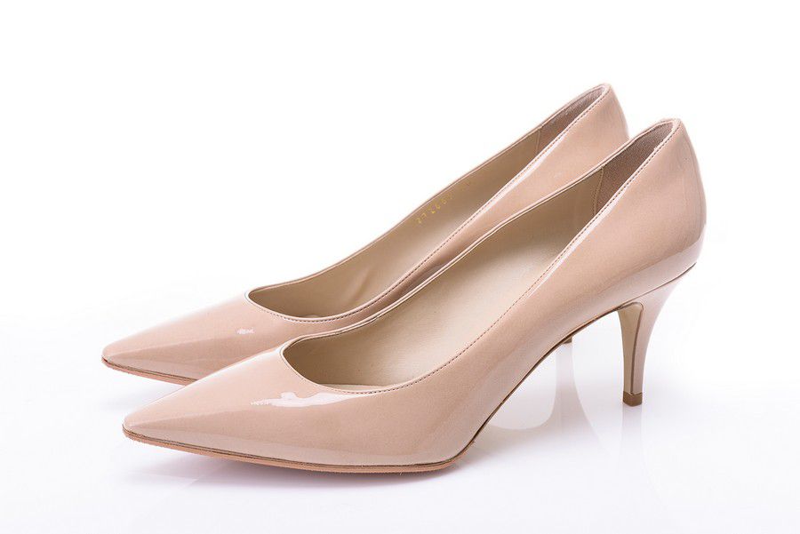 Stella McCartney Beige Patent Leather Court Shoes, Size 40 - Footwear ...