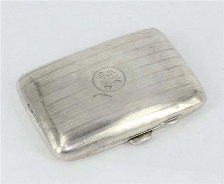 Sterling Silver Cigarette Case with Initials and Pattern - Smoking ...
