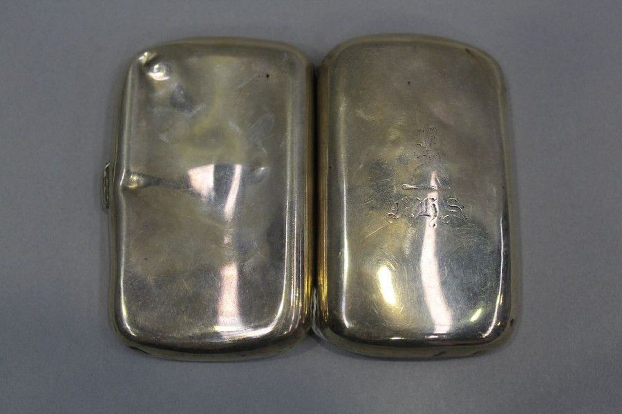 Victorian Sterling silver cigarette case marked Chester, 1899 ...