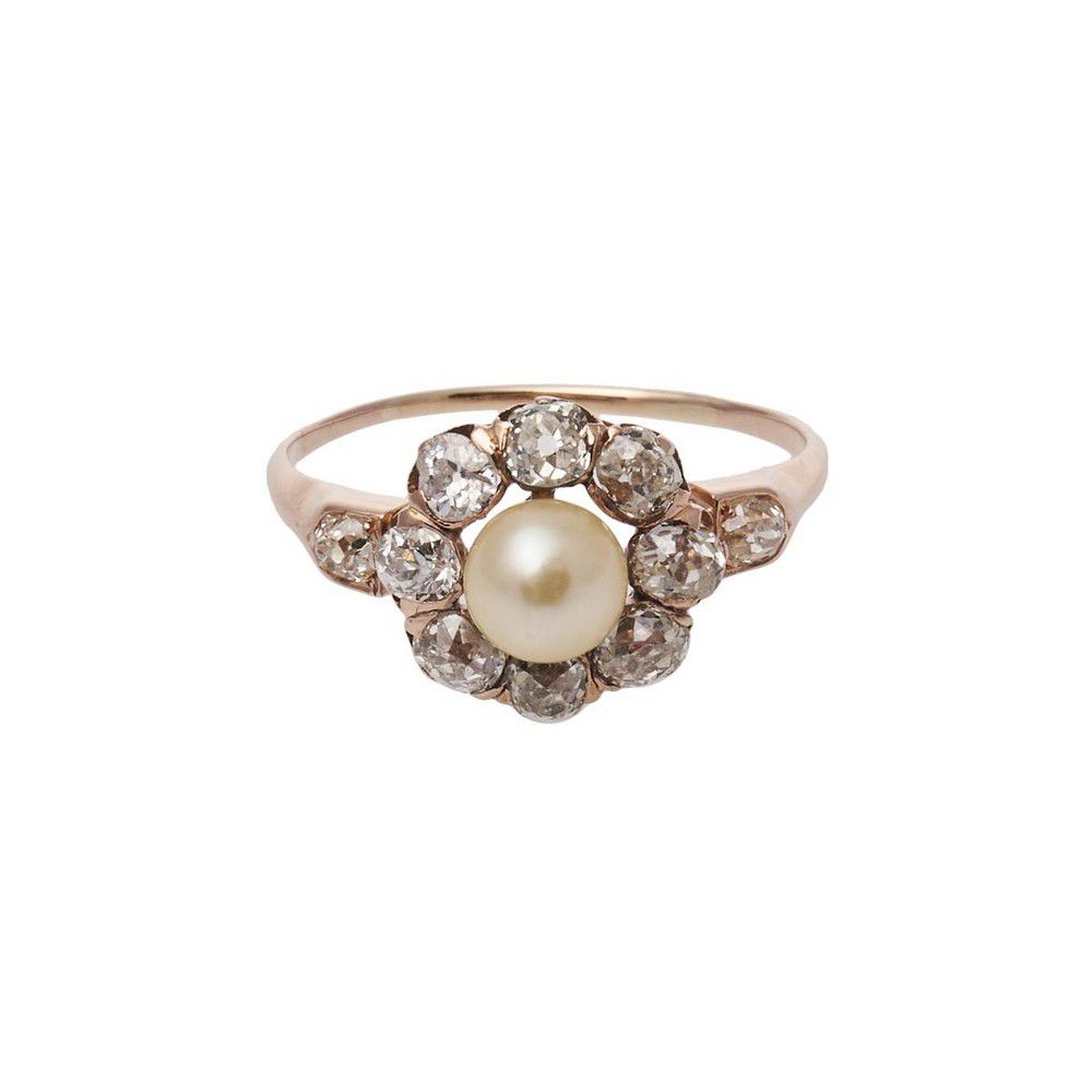 Victorian Pearl and Diamond Ring - Rings - Jewellery