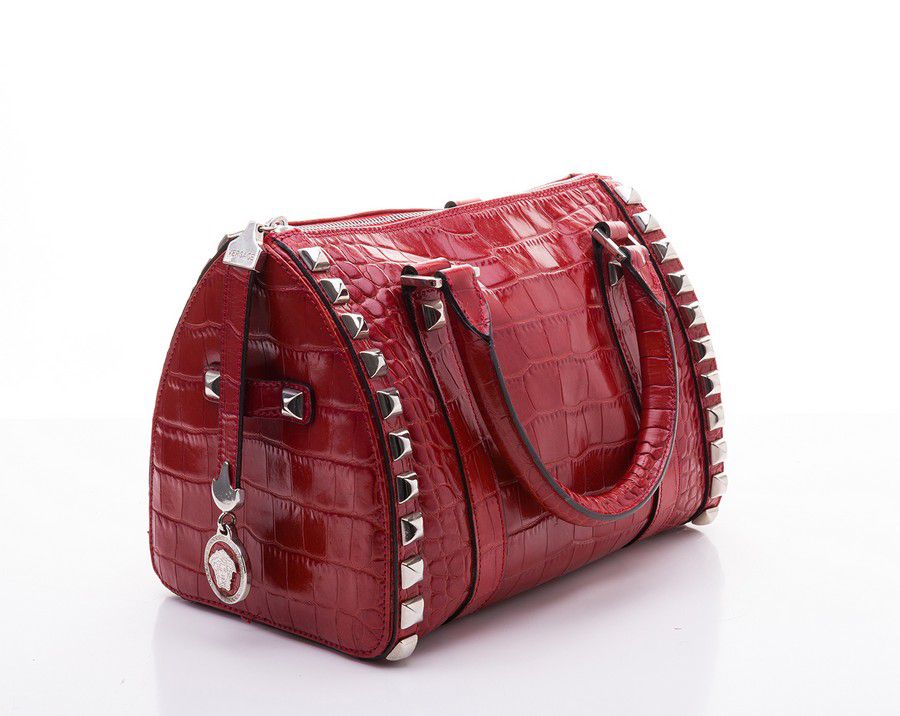 Vintage Prada ○ Logos Red Crocodile Bag | Prada handbags, Bags, Crocodile  bags