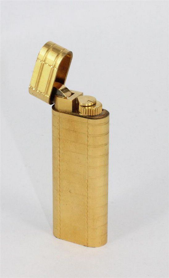 Cartier Paris Guilloche Gold Plated Lighter - Smoking Accessories ...