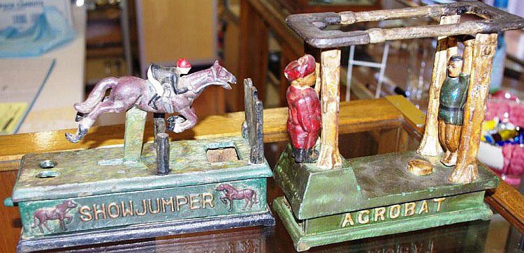 cast iron money boxes antiques
