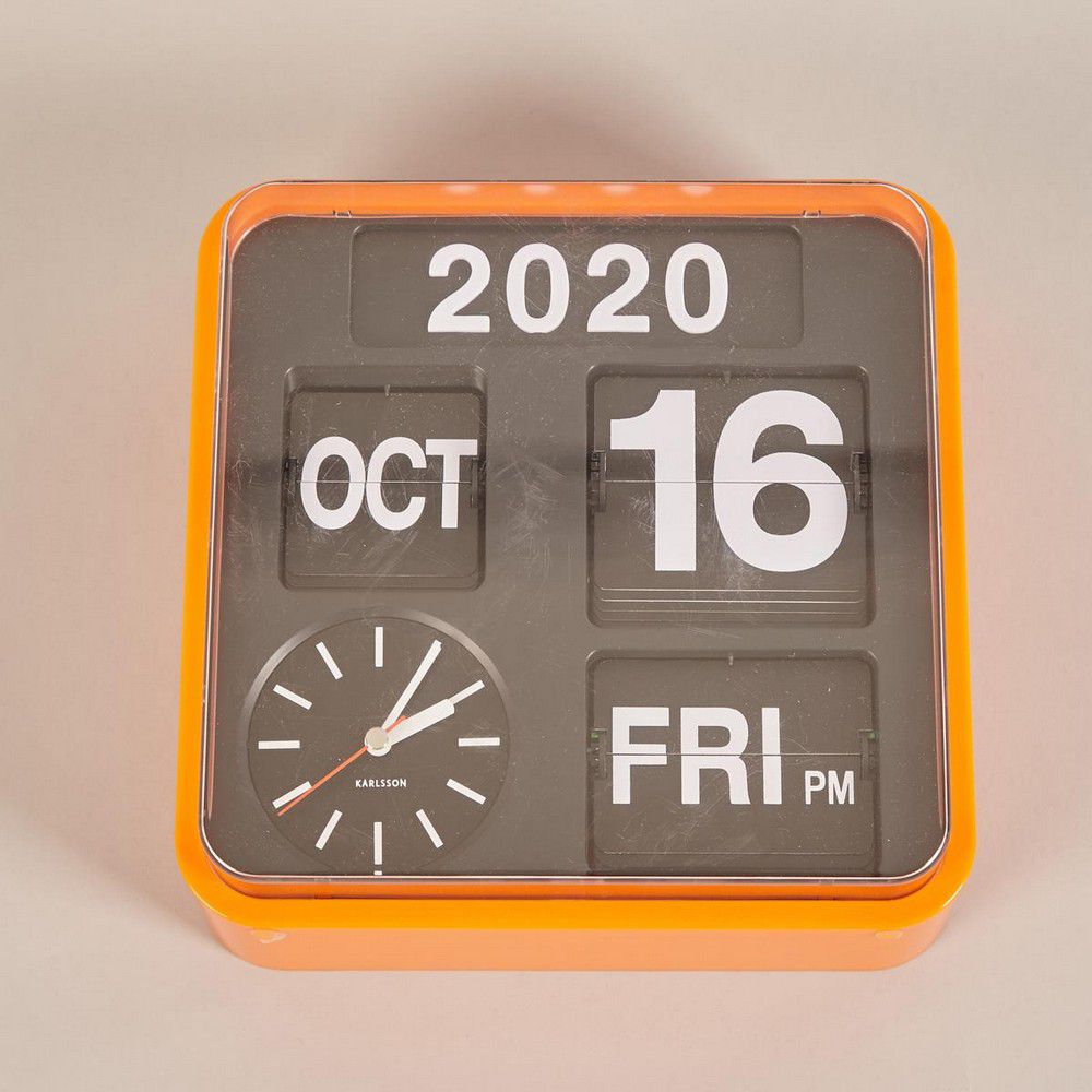 Karlsson Flip Clock with Calendar and Time Function Clocks Zother