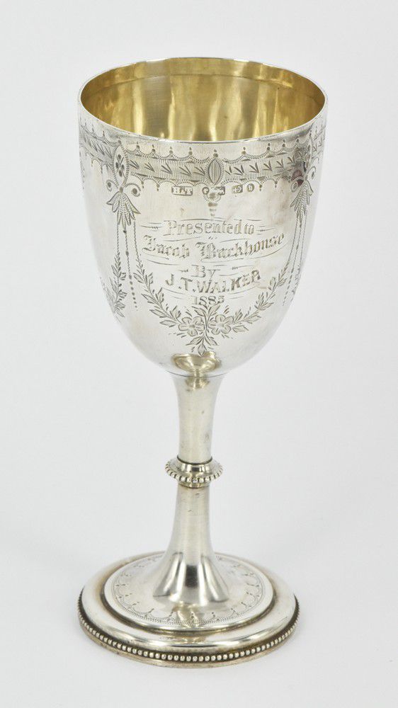 Victorian Silver Goblet with Inscription - Mugs, Cups & Goblets - Silver