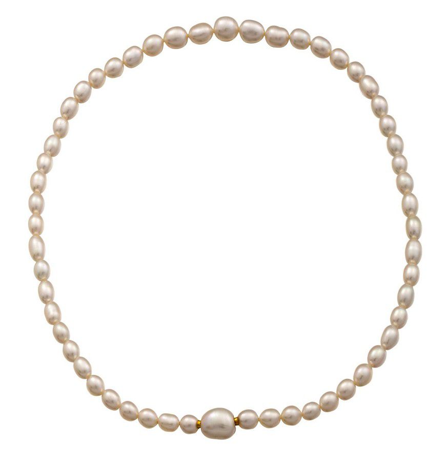 thumbnail image 2 of Natural Pink Purple South Sea Keshi Baroque Pearl Pendant Necklace – 18" Yellow Gold Plated Chain – Skysk 2 of 6