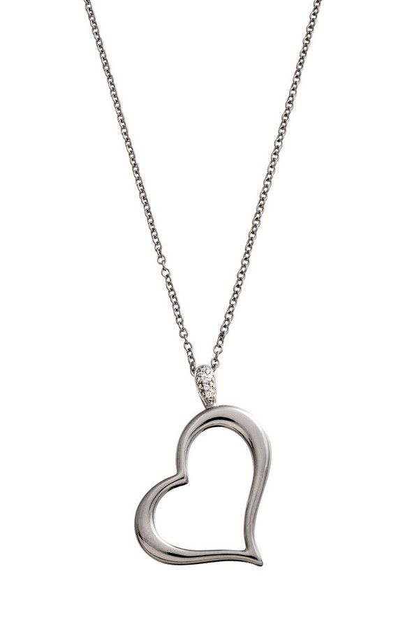 18ct white gold and diamond 'Heart' pendant necklace, Piaget ...