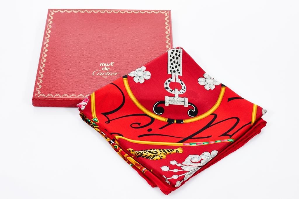 Cartier Jewel Silk Scarf with Original Box - Shawls, Scarfs & Collars