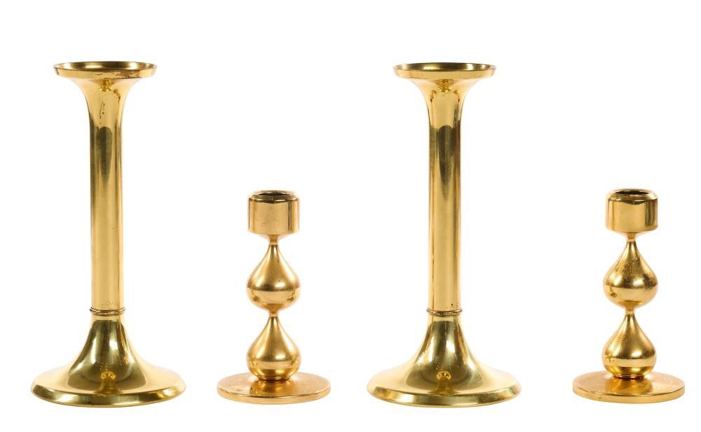 Danish Candle Holders: Brass and Gold Plate, 1970s - Candelabra ...