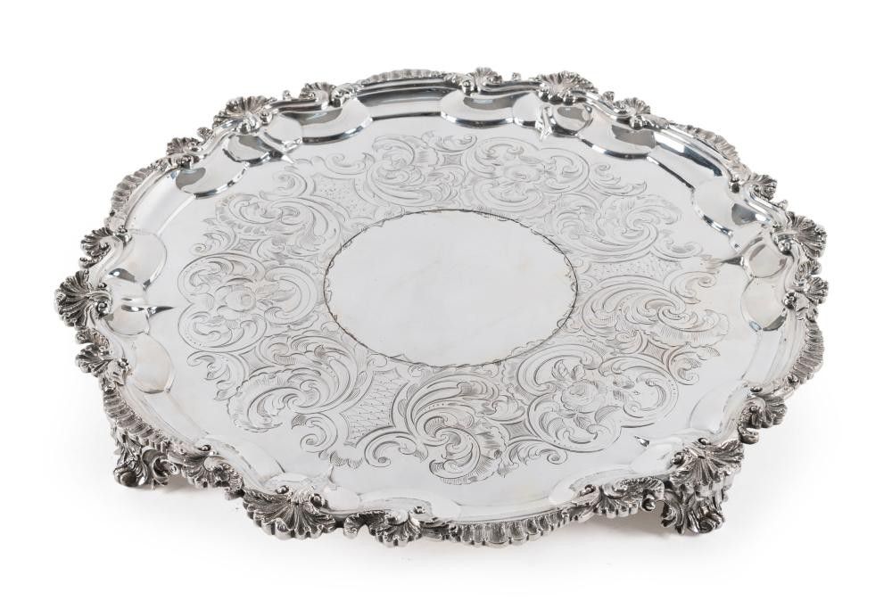 1853 London Sterling Silver Serving Tray by Houle Brothers - Trays ...