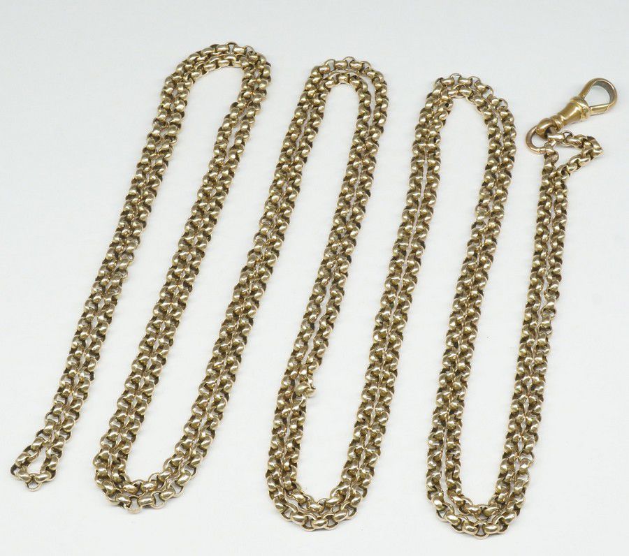 170cm 9ct Yellow Gold Belcher Muff Chain - 37.7g - Necklace/Chain ...