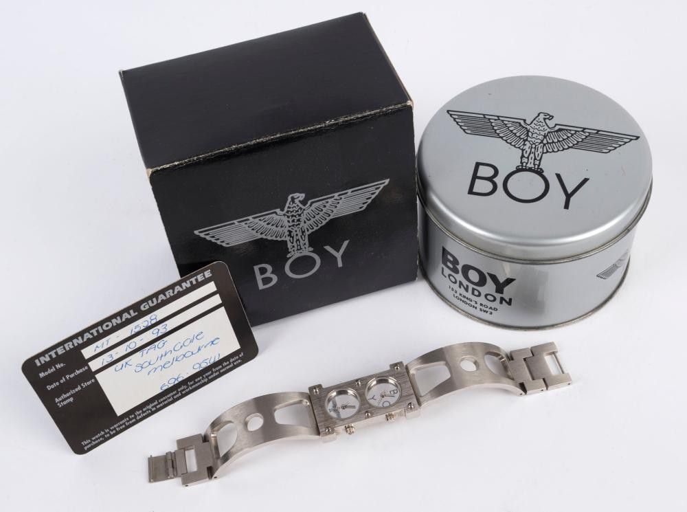 Double Dial Boy of London Watch in Tin Watches Wrist Horology