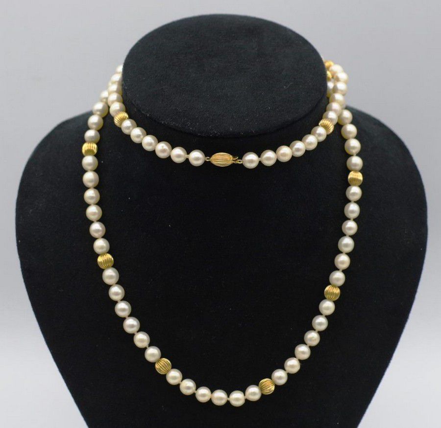 Pearl Gold Bead Necklace Necklace Chain Jewellery