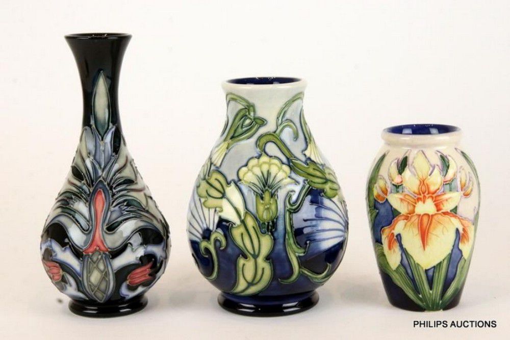Moorcroft Tube-Lined Vases Set - Moorcroft - Ceramics