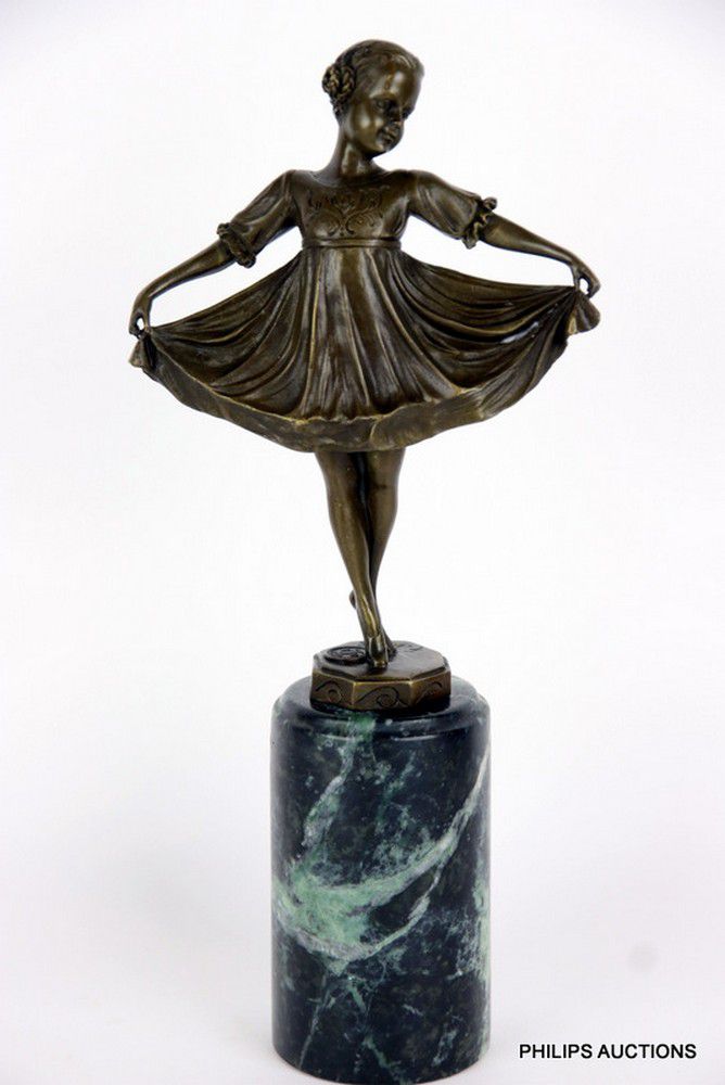 Art Deco Bronze Dancing Girl Sculpture Figures/Groups Sculpture