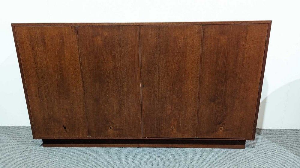1960s Danish Teak High Board with Concertina Four Door Design ...