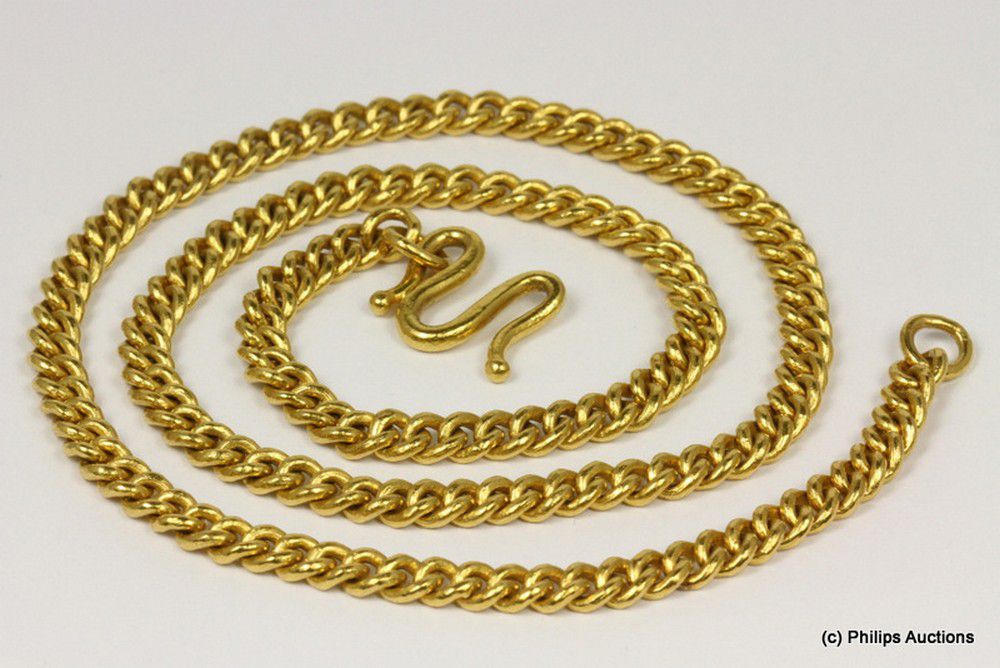 24ct Solid Gold Curb Chain with Oversized Clasp - Necklace/Chain ...