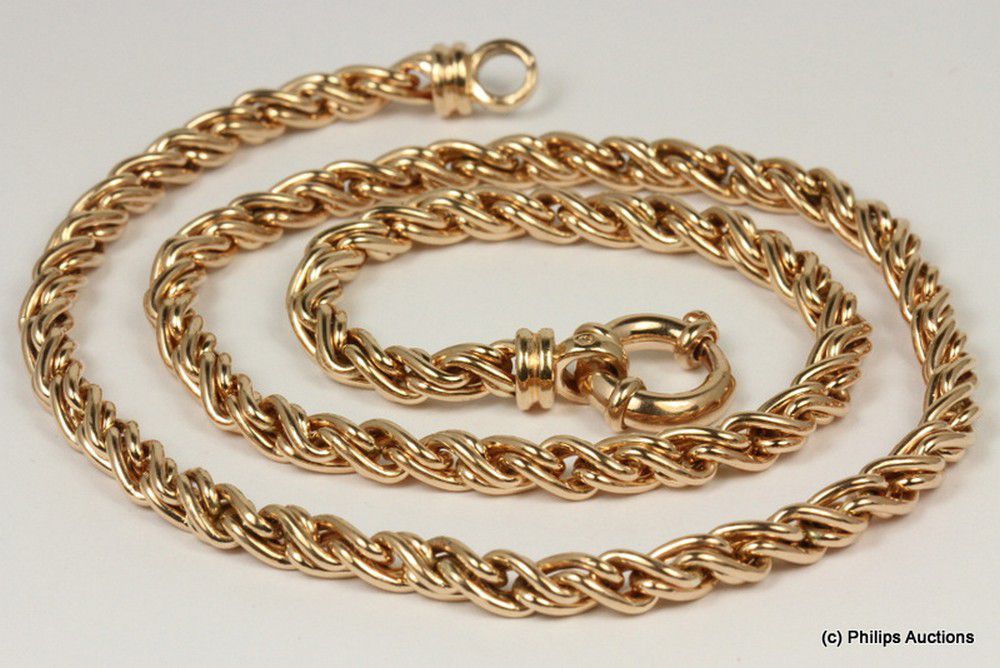 Double Twist Rose Gold Chain - 50cm Length - Necklace/Chain - Jewellery