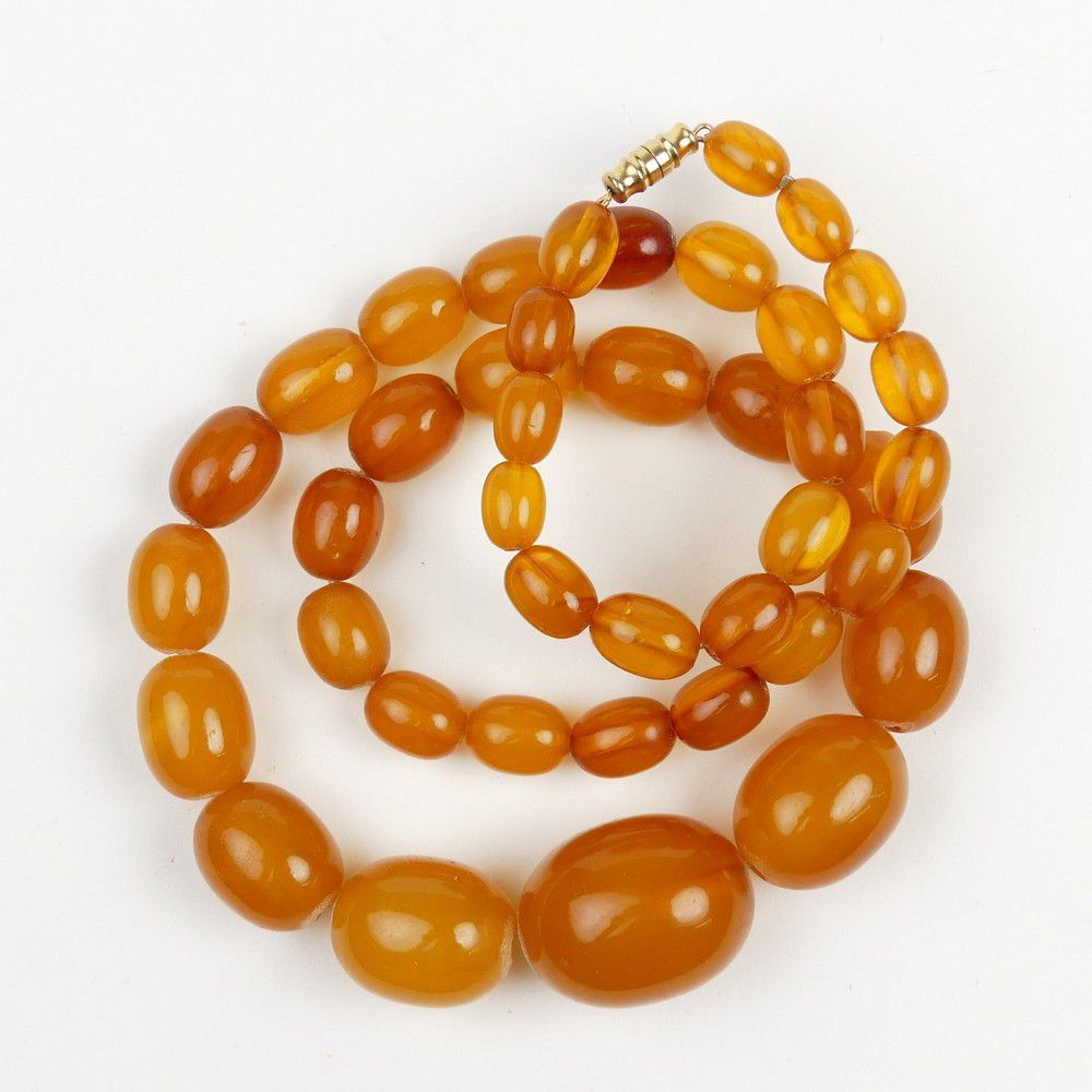 GiTAGGED® Etikoppaka Orange Round Bead Necklace - | gitagged