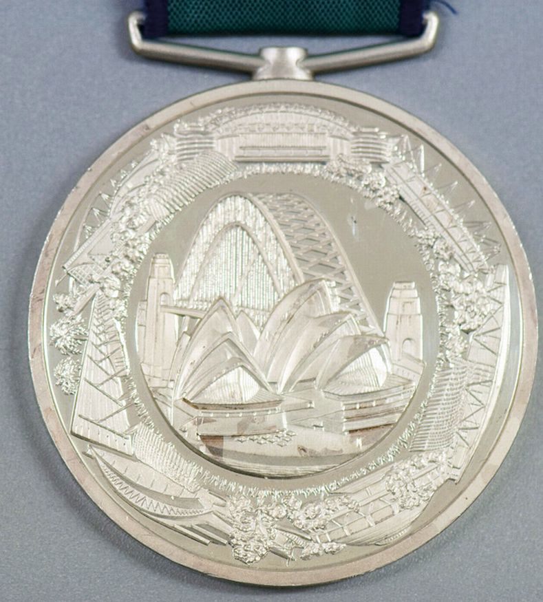 2000 Paralympics Silver Medal, designed by Stuart Devlin, 70 mm