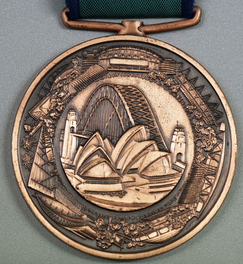 2000 Paralympics Bronze Medal, designed by Stuart Devlin, 70 mm