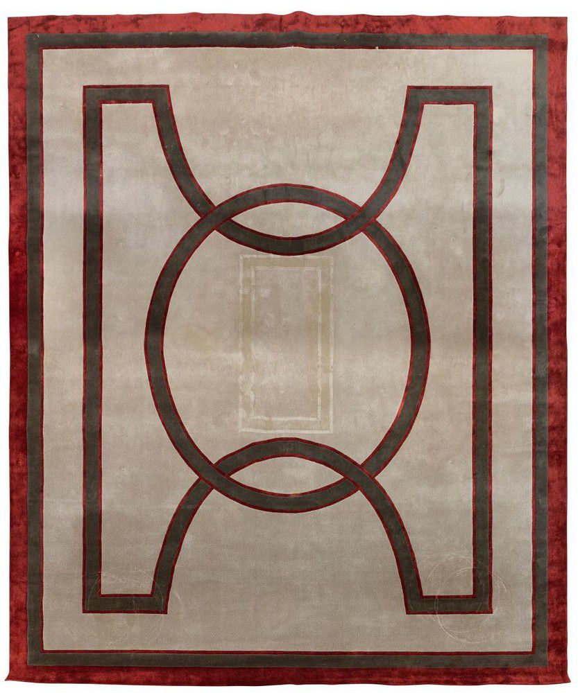 RC&D Modern Wool Blend Striped Border Rug (450x550cm) Rugs & Carpets