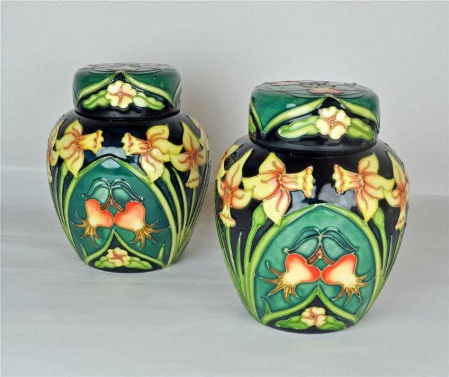 Moorcroft Carousel Centenary Ginger Jars (Pair) - Moorcroft - Ceramics