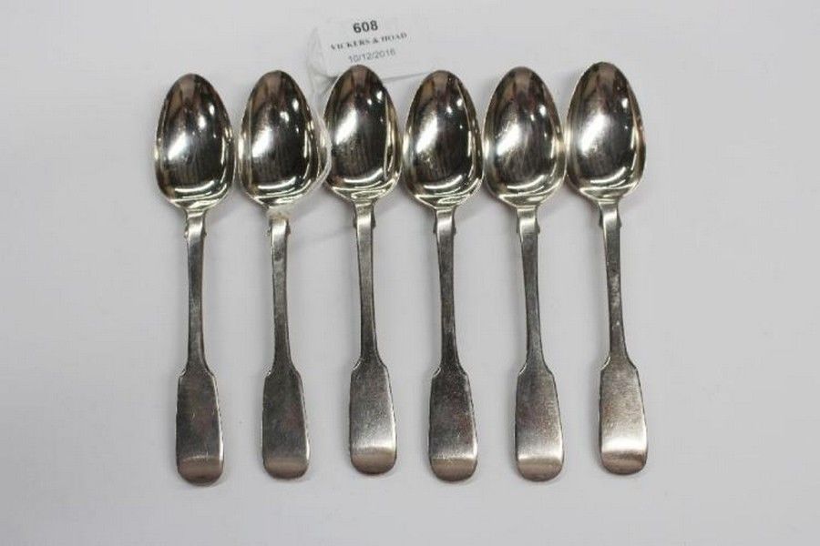 Victorian Sterling Silver Tea Spoons, London 1845 (Set of 6) - Flatware ...
