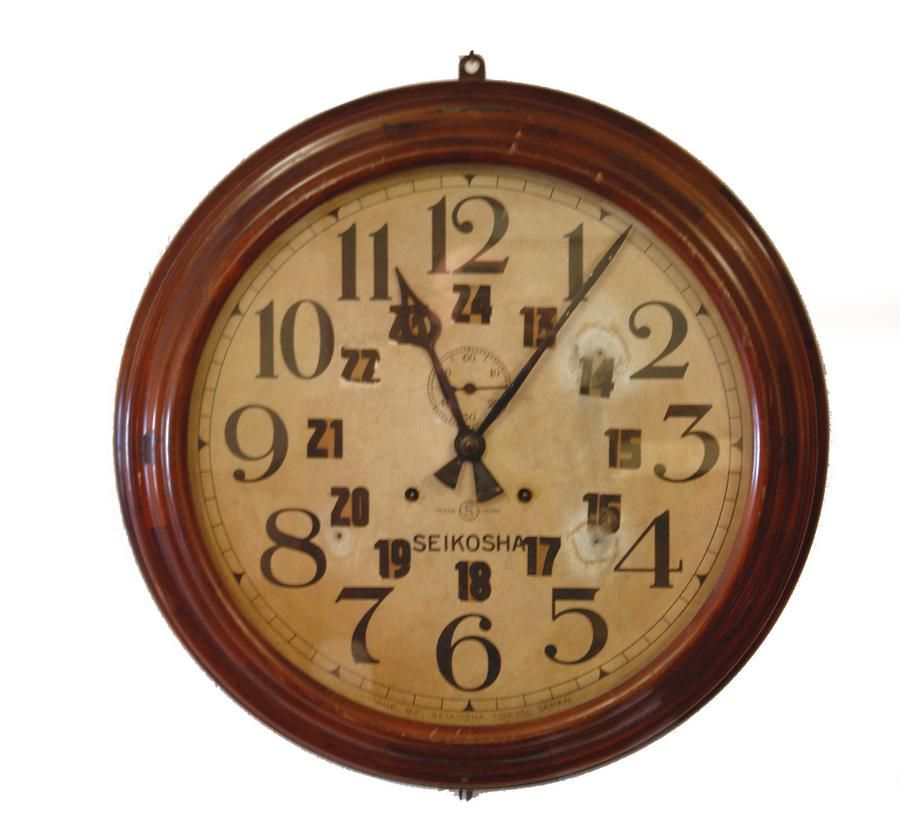 Large Seikosha Warehouse Clock (60cm Diameter) Clocks Zother