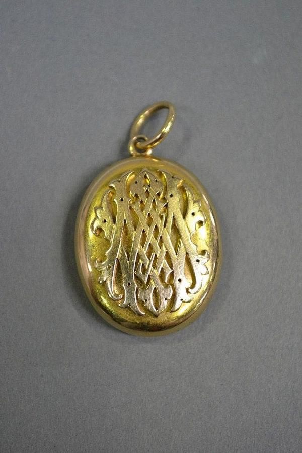 Victorian Gold Locket with Initials - Pendants/Lockets - Jewellery